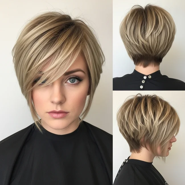 Asymmetrical Edgy Pixie Haircut