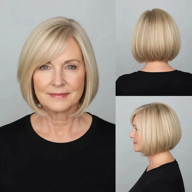 Blunt Blonde Bob