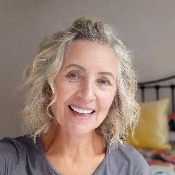 Breezy Blonde & Silver Wavy Bob with Soft Lift