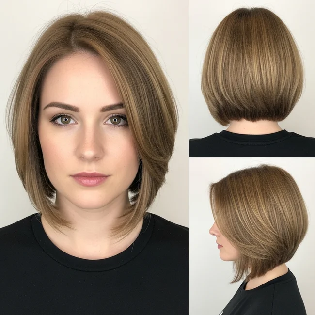 Chin Length Angled Bob