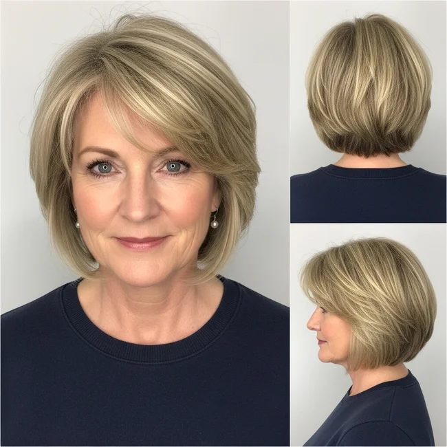 Chin Length Haircut For Fine Hair Over 50