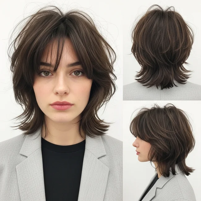 Chin Length Shaggy Haircut
