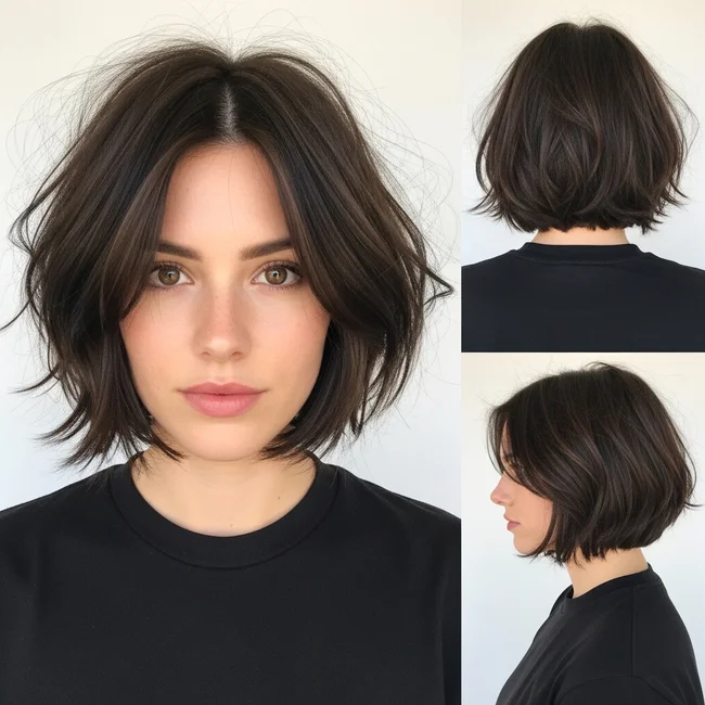 Choppy Chin Length Bob