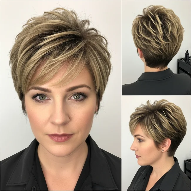 Edgy Short Pixie Haircut For Thick Hair