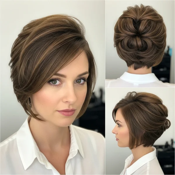 Elegant Short Bob Updo