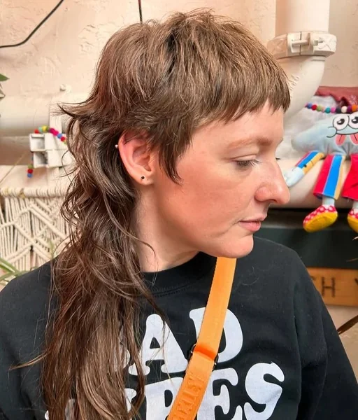 Extreme Long Shullet with Micro Textured Fringe