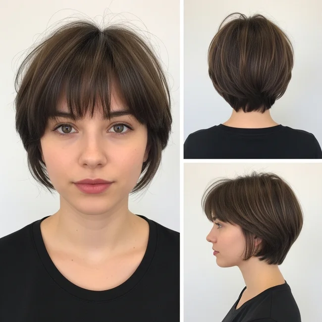 Korean Pixie Haircut With Bangs