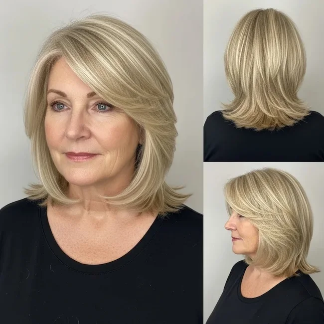 Layered Blonde Bob