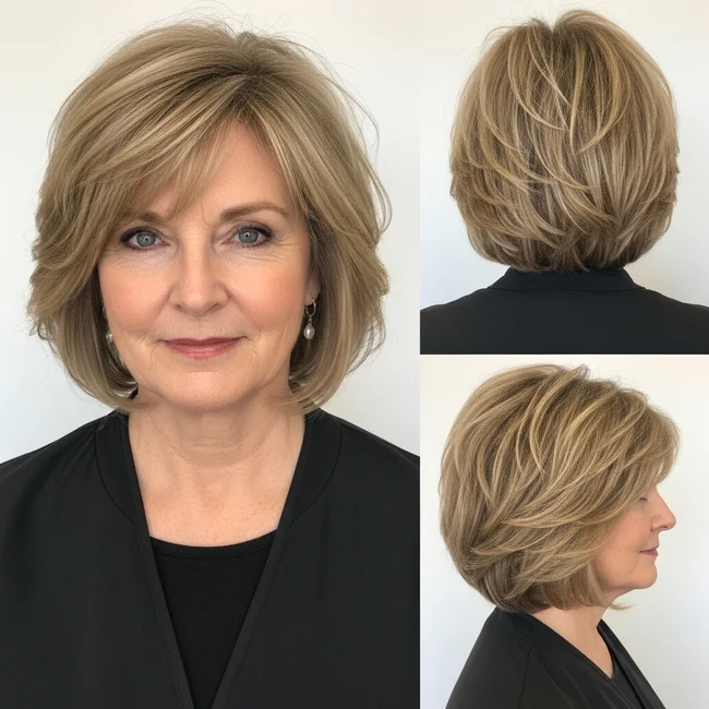 Layered Short Wavy Hair