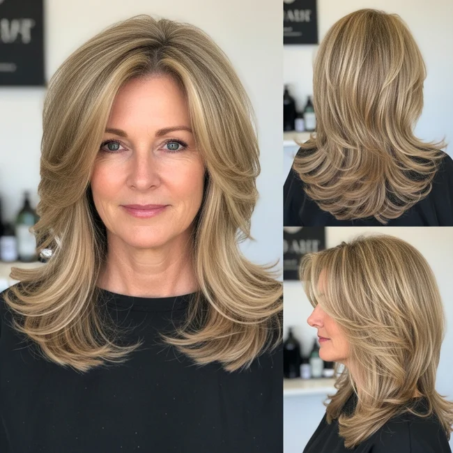 Long Layered Haircuts for Thick Wavy Hair Over 50
