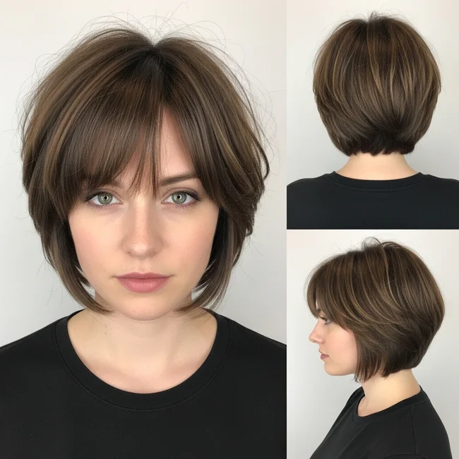 Long Layered Pixie Haircut With Bangs