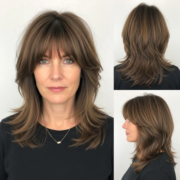 Haircut with Bangs Over 40