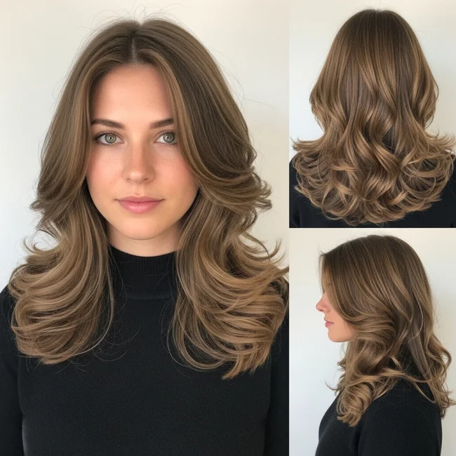 Long Wavy Curly Layered Haircut