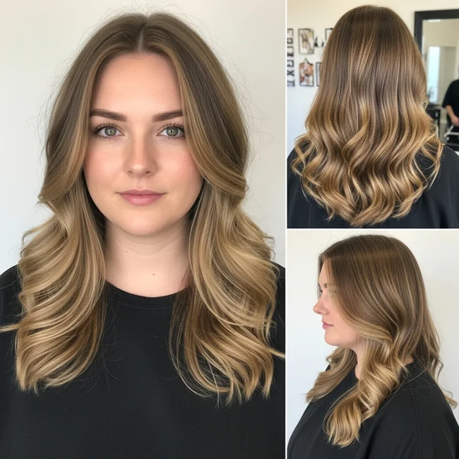 Long Wavy Haircuts for Chubby Faces