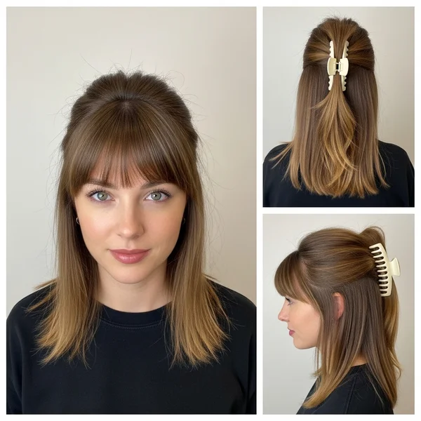 Medium Length Claw Clip Hairstyles