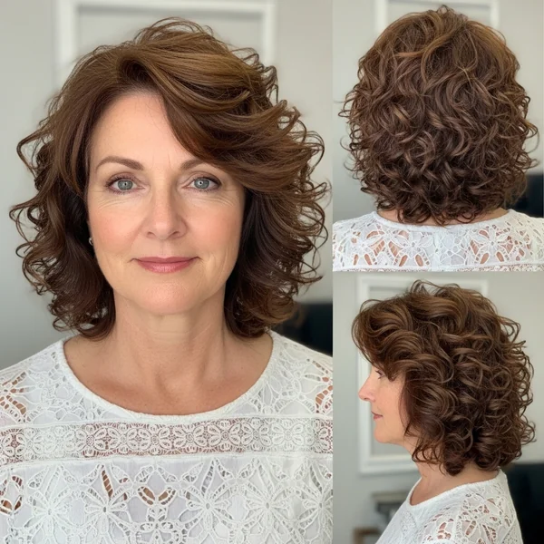 Medium Length Curly Hairstyles Over 50
