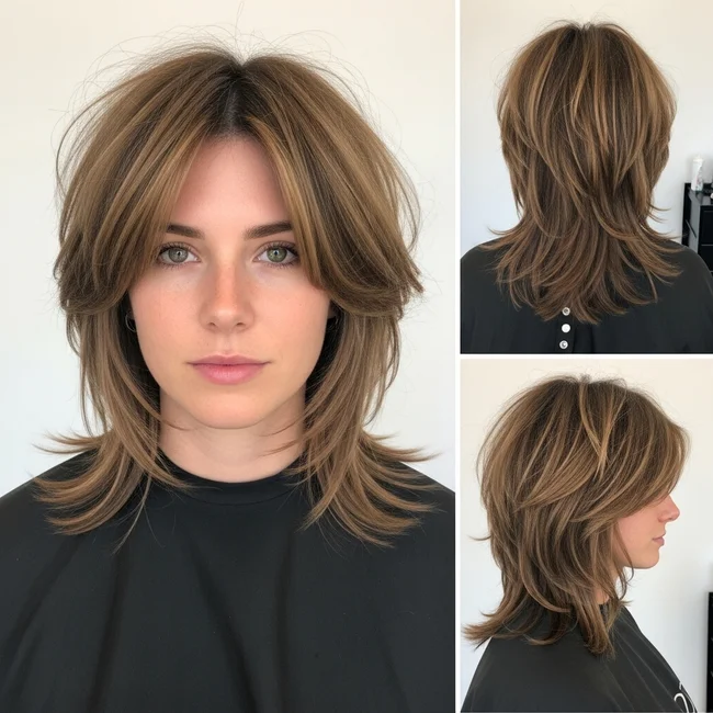 Medium Shag Haircuts Choppy Layers for Fine Hair