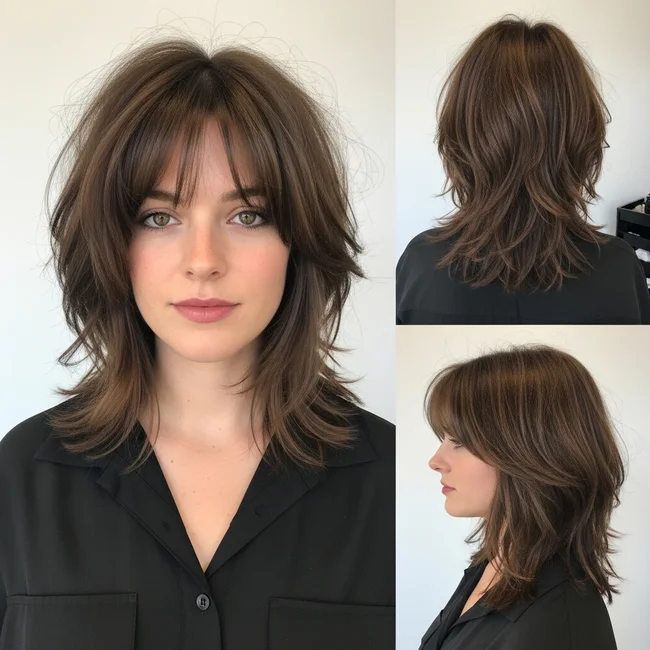 Medium Shag for Thick Hair