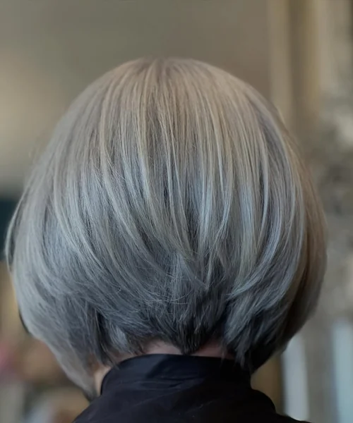 Messy Dark Choppy Bob with Voluminous Sweep