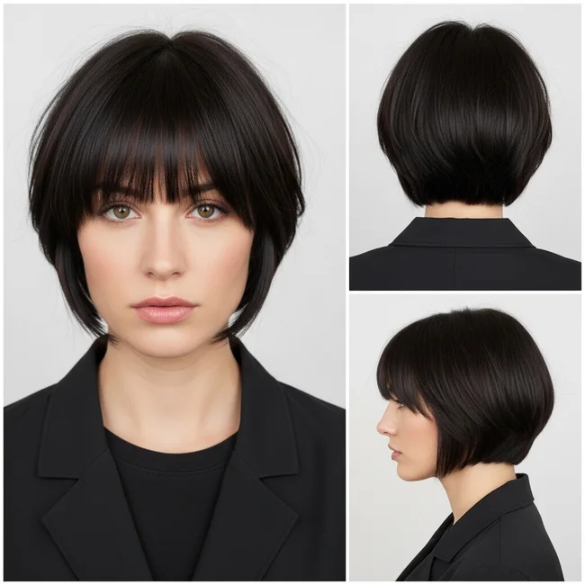 Pixie Bob Haircut With Bangs