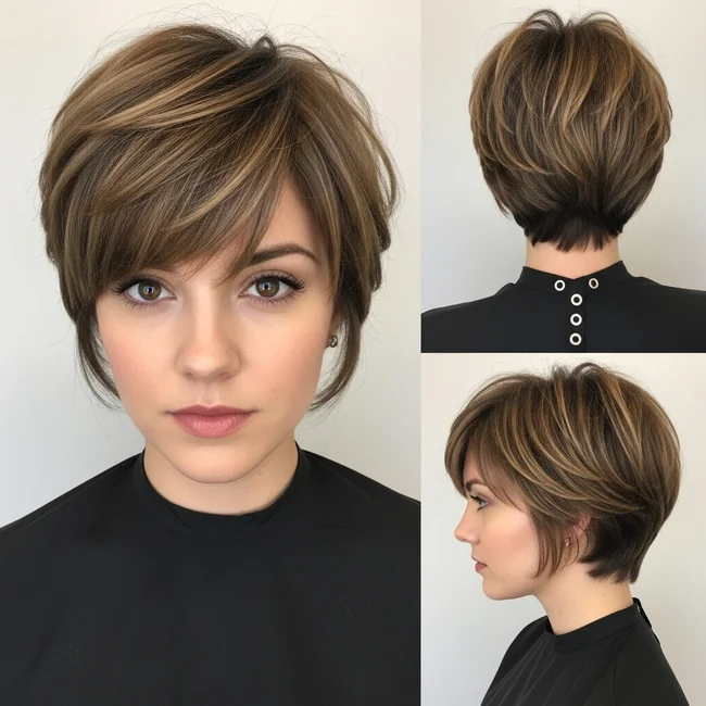 Pixie Haircut With Bangs For Thick Hair
