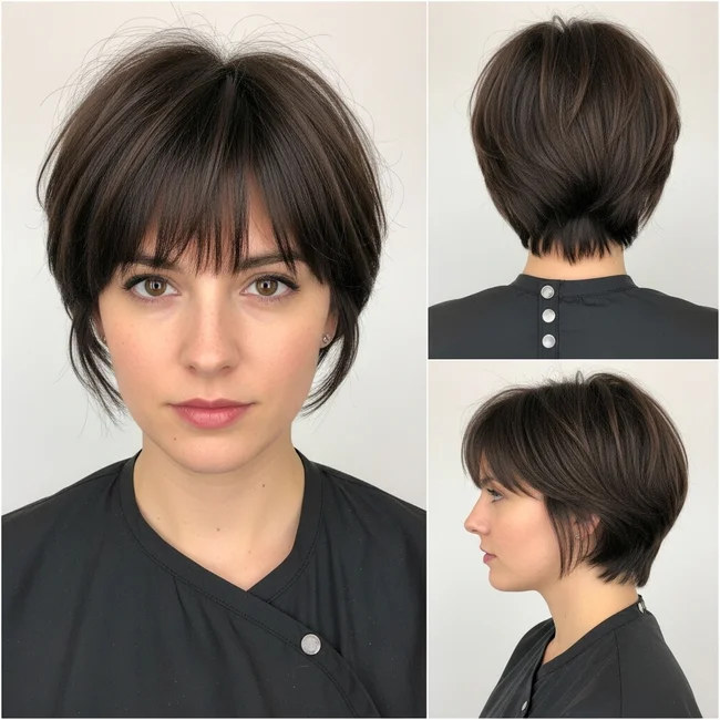 Pixie Haircut With Bangs