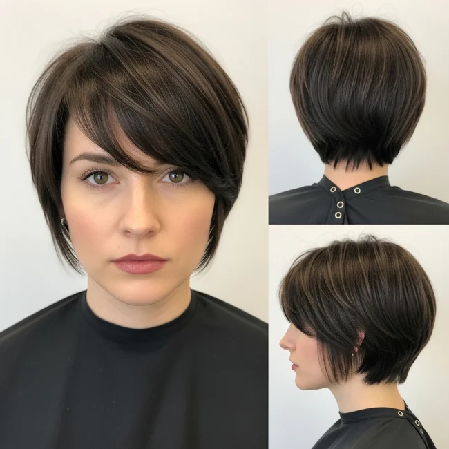 Pixie Haircut With Long Bangs