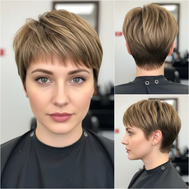 Pixie Haircut With Micro Bangs