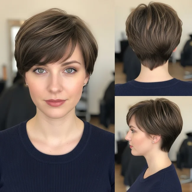 Pixie Haircut With Side Bangs