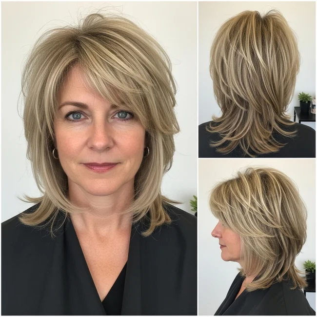 Shag Haircut for Fine Hair Over 50