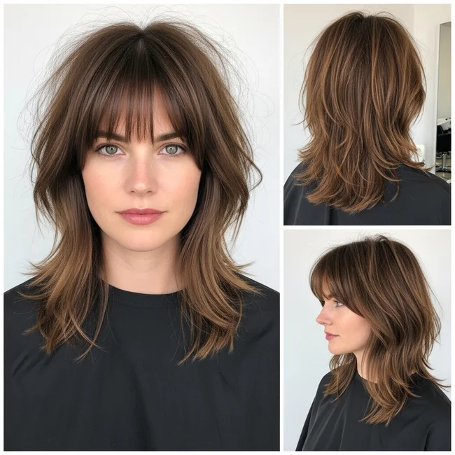 Shag with Bangs for Fine Hair