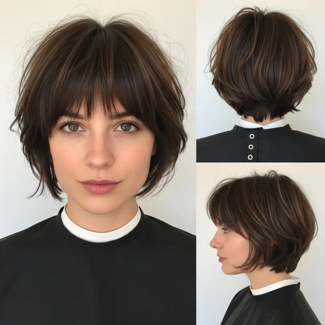 Shaggy Pixie Haircut With Bangs