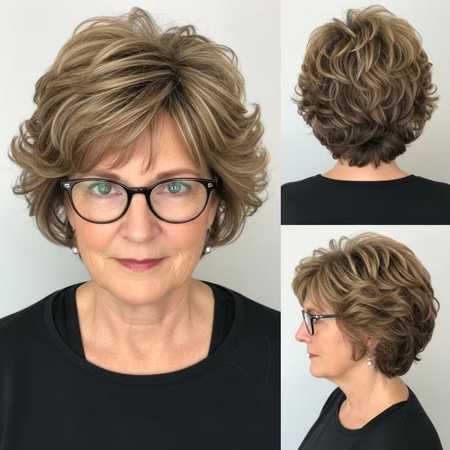 Short Curly Hair For Round Faces