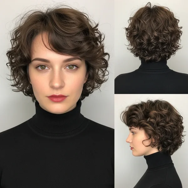Short Curly Haircuts Square Face