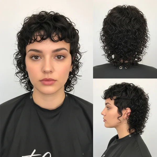 Short Curly Mullet Haircuts