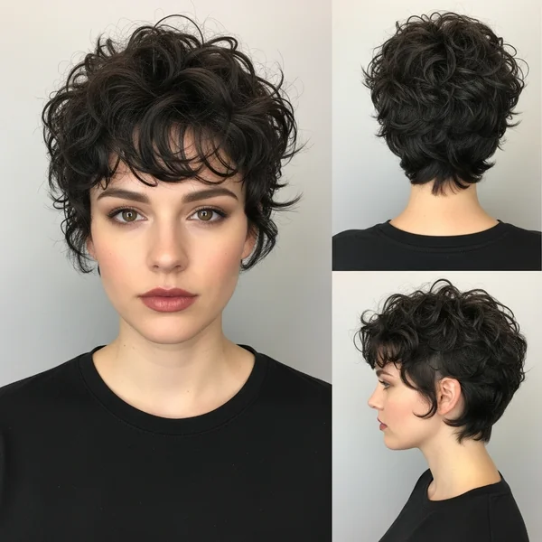 Short Edgy Curly Haircuts