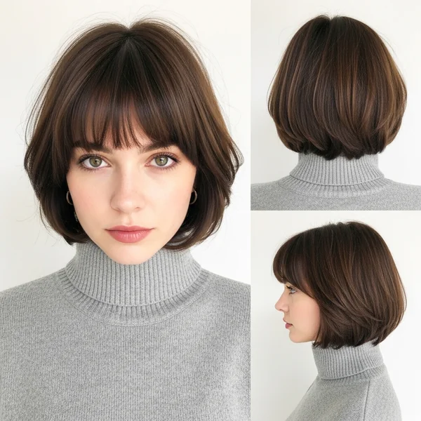 Short Fall Hairstyle With Bangs