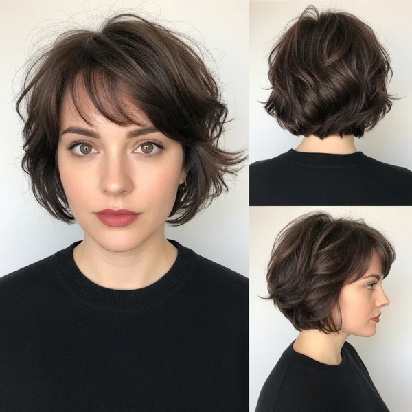 Short Haircut For Thick Wavy Hair Oval Face