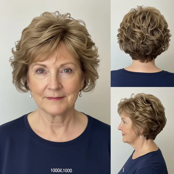 Short Haircuts for Women Over 60 with Curly Hair