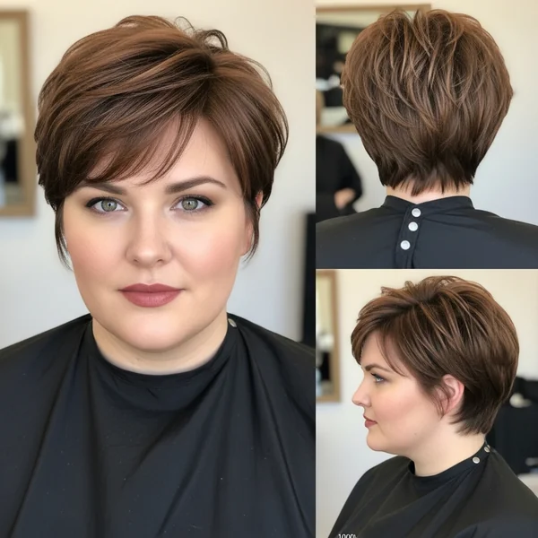 Short Hairstyles Round Face Plus Size