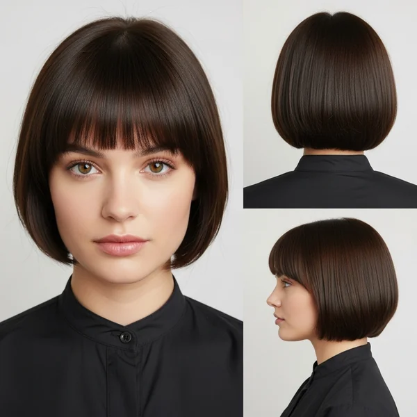 Short Hairstyles With Bangs Round Face