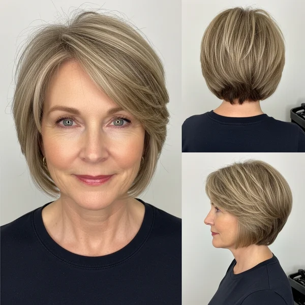 Short Layered Bob Hairstyles Over 50