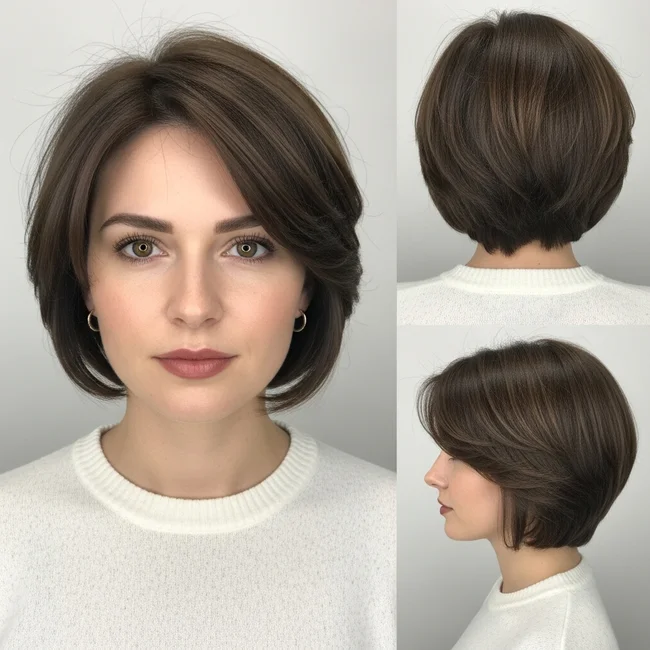 Short Layered Chin Length Haircut