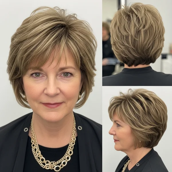 Short Layered for Women Over 60