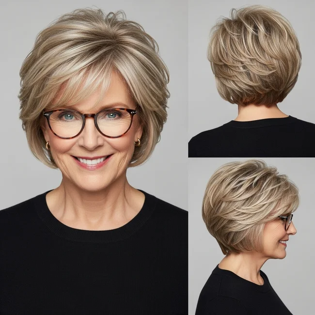 Short Layered Shag Haircut Over 50