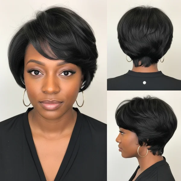 Short Layered Haircut for Black Women