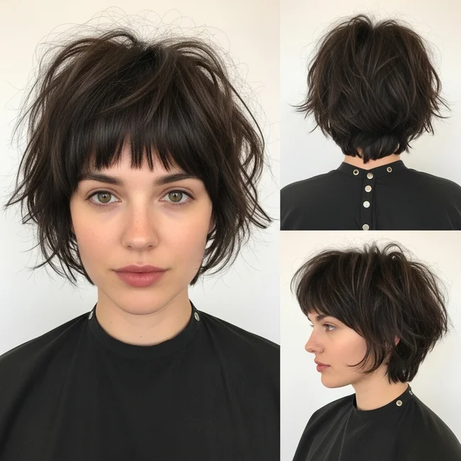 Short Messy Shag Haircut