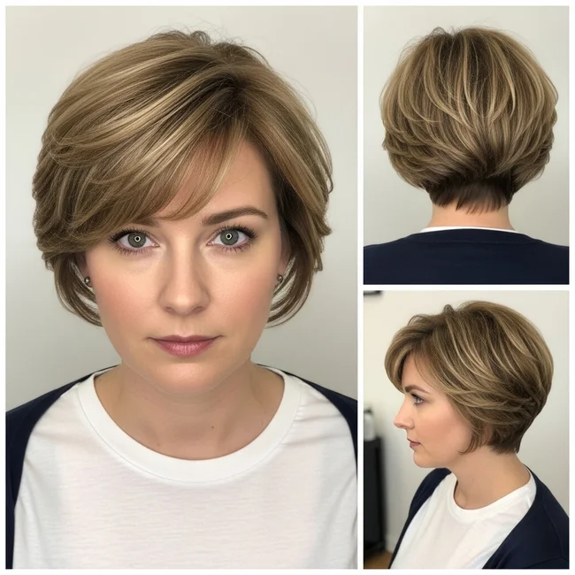 Short Permed Pixie Haircut
