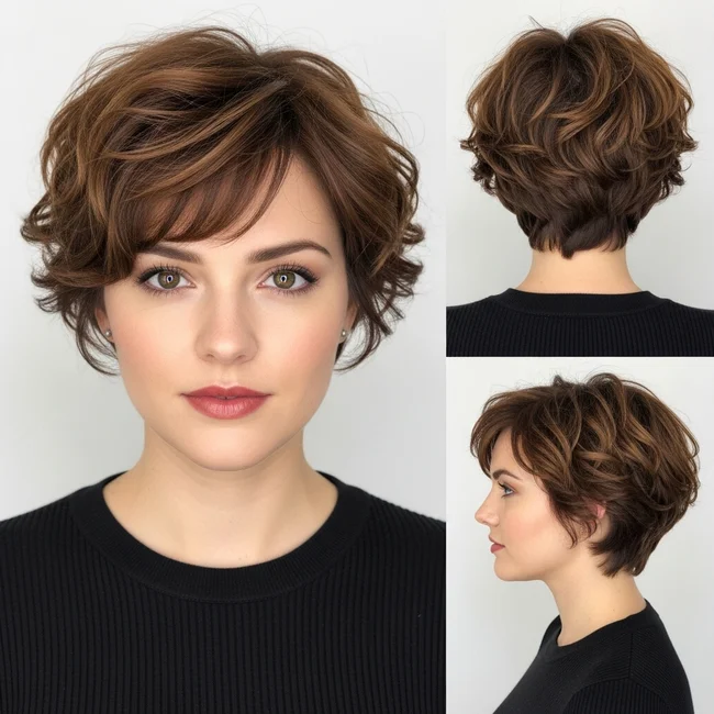 Short Pixie Haircut For Curly Hair