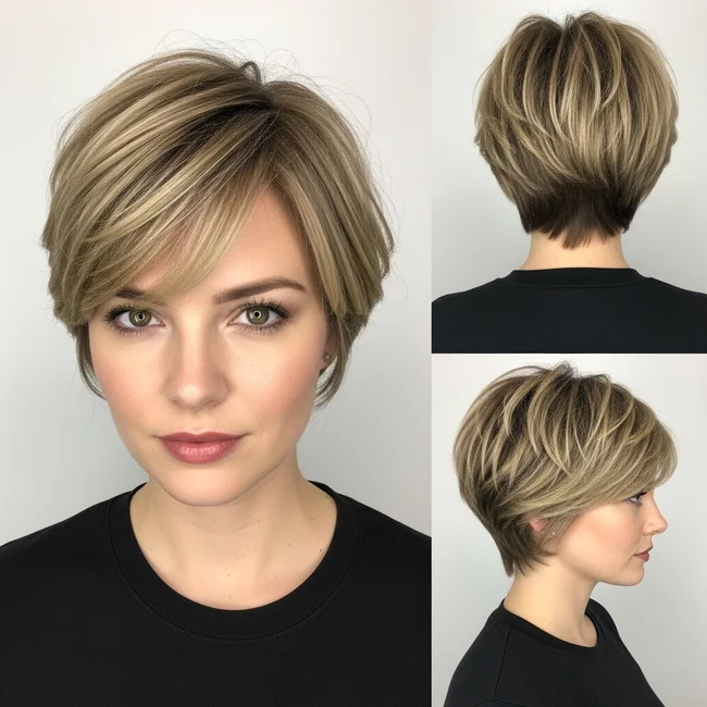 Short Pixie Haircut For Oval Faces